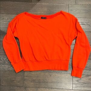 Carbon38 Poppy Orange/Red off shoulder Sweatshirt